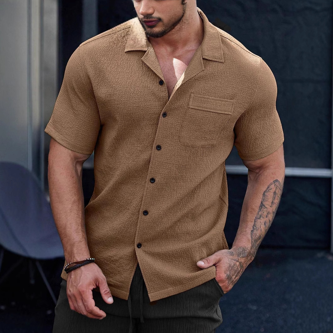 Mens Breathable Wrinkle-Resistant Versatile Semi-Formal Shirt - Image 1