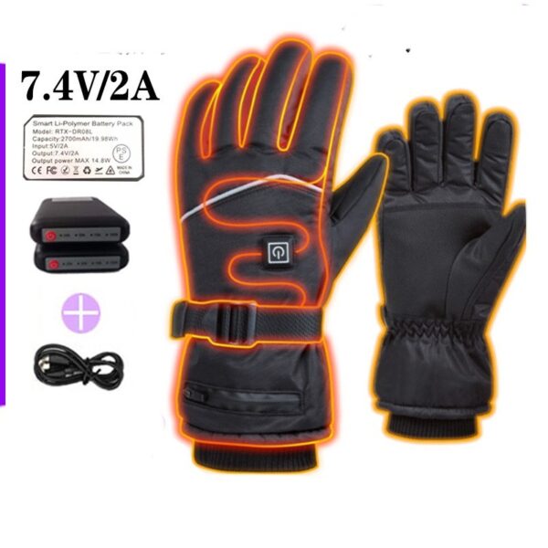 Outdoor Cycling Skiing Electrically Heated Gloves - Image 7