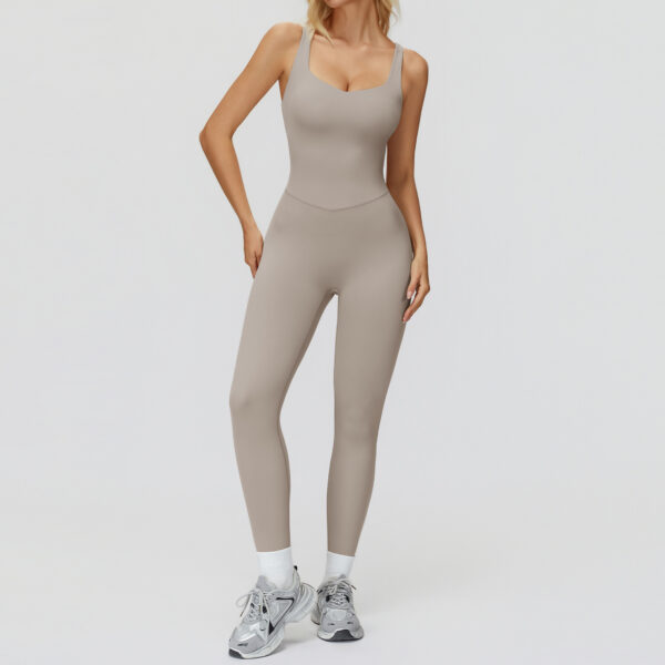 Brushed One-piece Yoga Wear Tight-fitting Workout Clothes - Image 13
