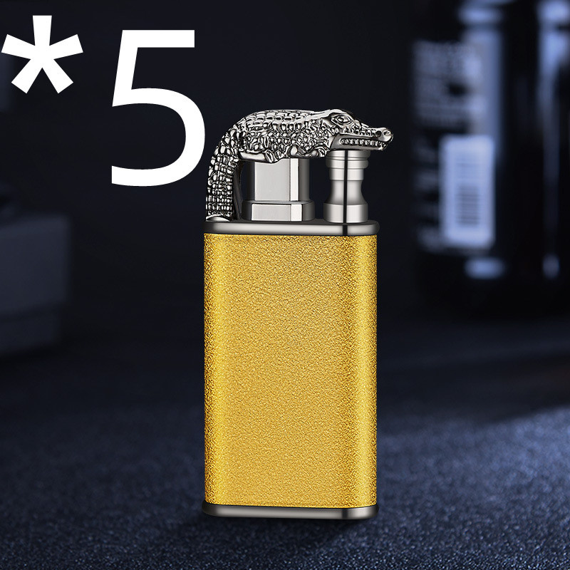 Creative Blue Flame Lighter Dolphin Dragon Tiger Double Fire Metal Winproof Lighter Inflatable Lighter - Image 33
