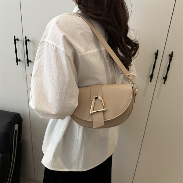 High-end, Fashionable Single-shoulder Bag Niche Saddle Bag - Image 8