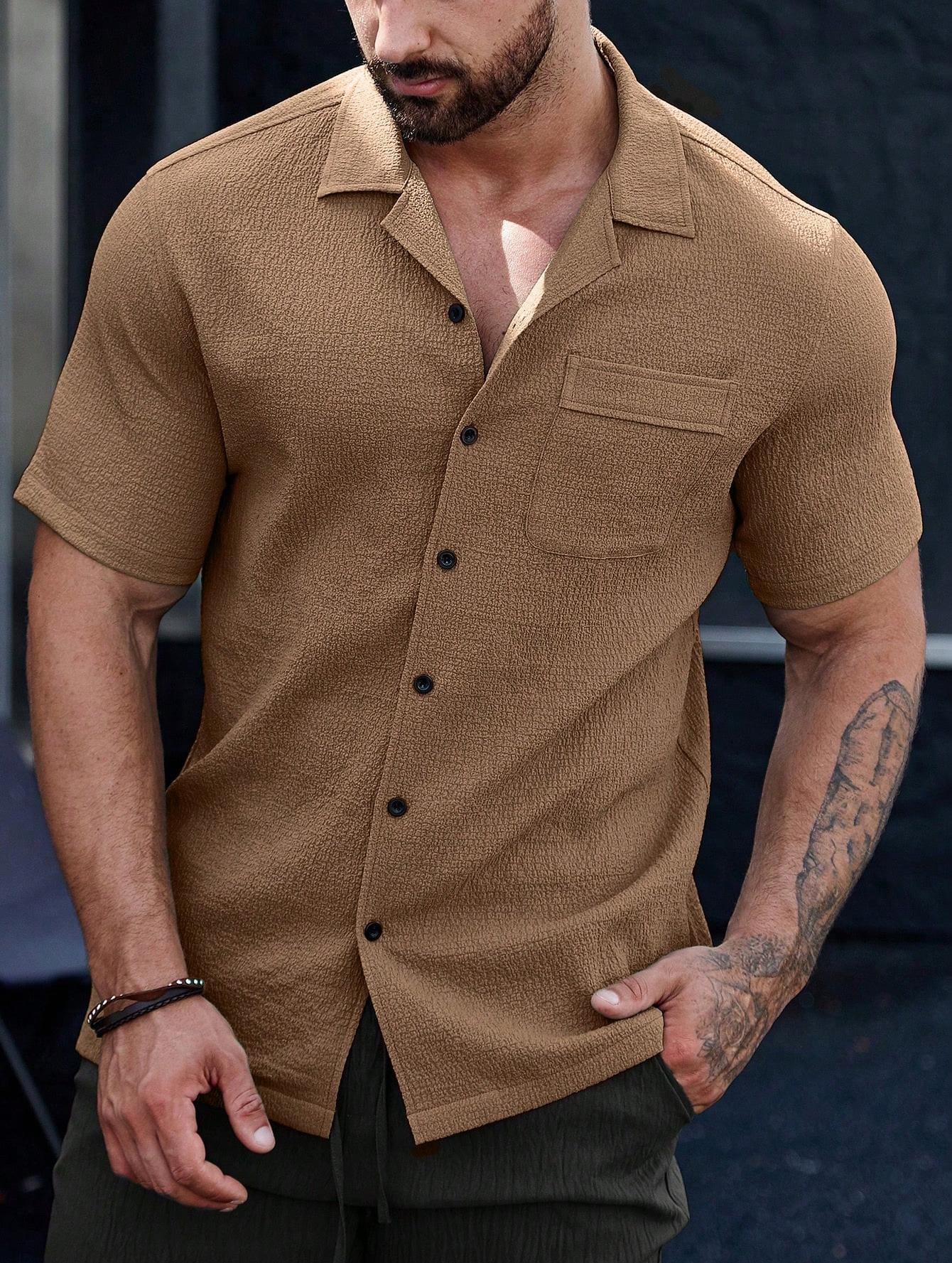 Mens Breathable Wrinkle-Resistant Versatile Semi-Formal Shirt - Image 20