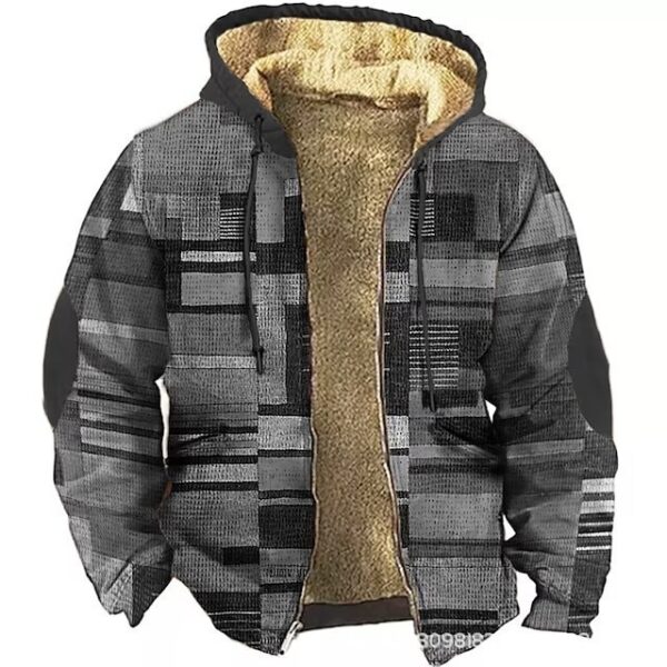 Fleece-lined Thickened Patchwork Cotton Jacket - Image 37