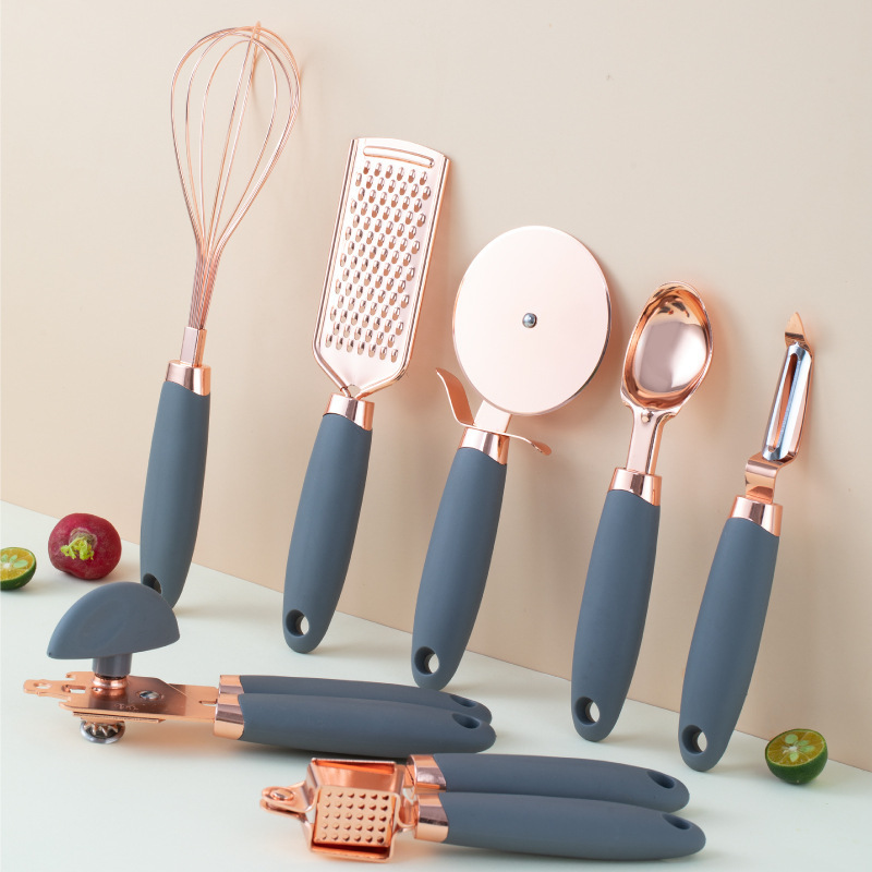 Kitchen Household Peeler Gadget Copper Plating Set - Image 13