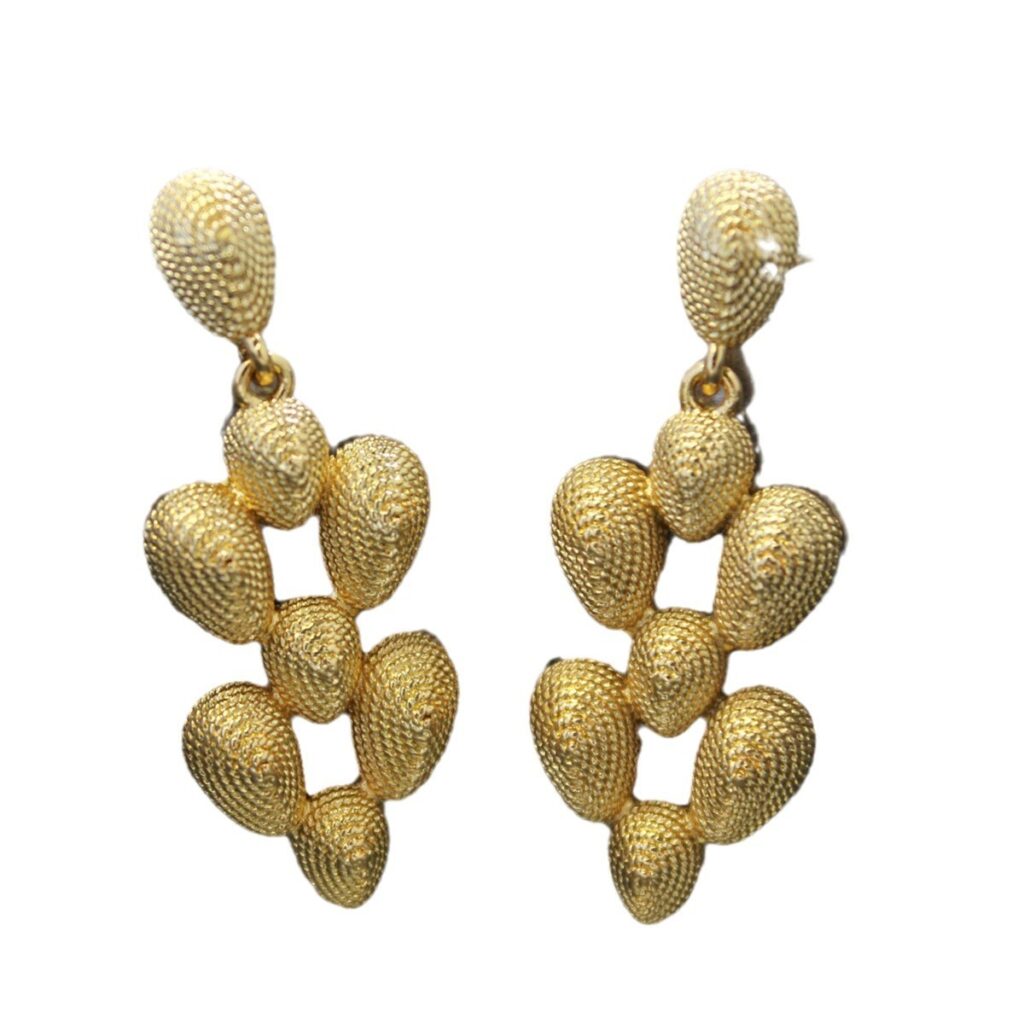 European And American French-style Vintage Plain Gold Earrings