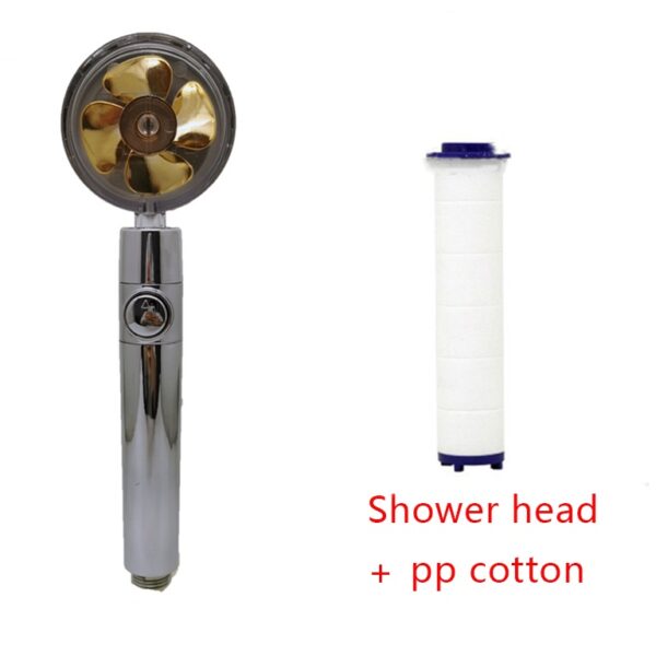 Shower Head Water Saving Flow 360 Degrees Rotating With Small Fan ABS Rain High Pressure Spray Nozzle Bathroom Accessories - Image 66