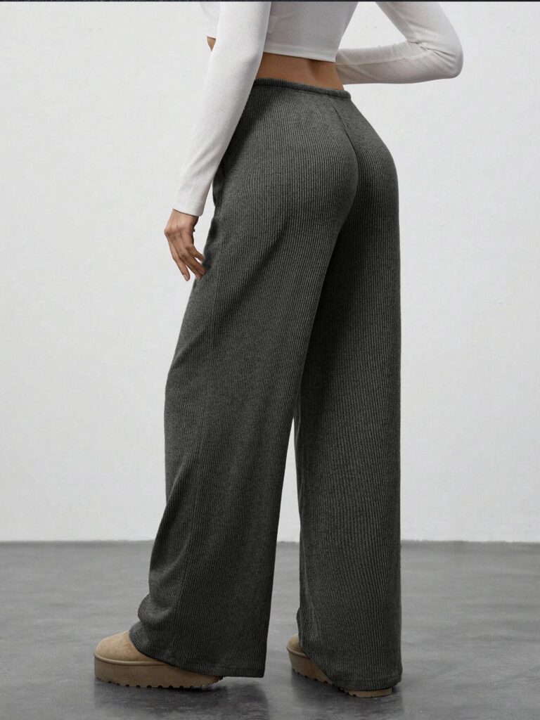 Women's Solid-color Casual Straight-leg Pants