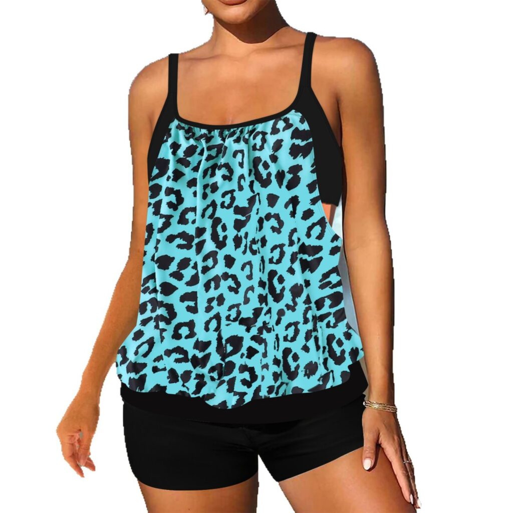 Printed Two-Piece Swimsuit Womens Beach Swimwear Set