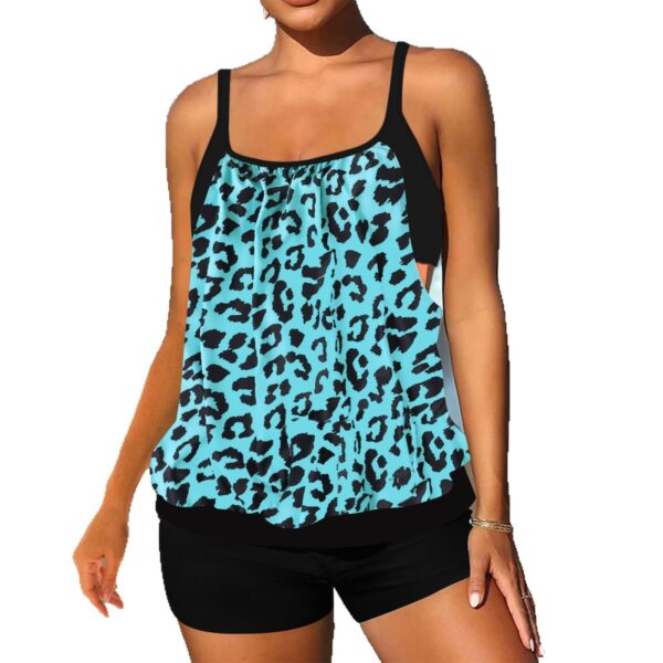 Printed Two-Piece Swimsuit Womens Beach Swimwear Set - Image 7