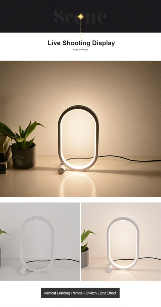 Usb Plug-In Lamp Oval Acrylic Lamp Touch Control Dimmable Modern Simple Creative Night Lamp Bedside Reading Lamp Desk Table Led