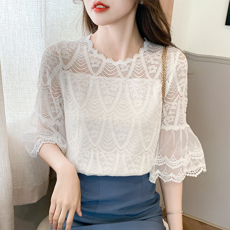 Ethereal Designer-style Niche Chiffon Blouse - Image 1