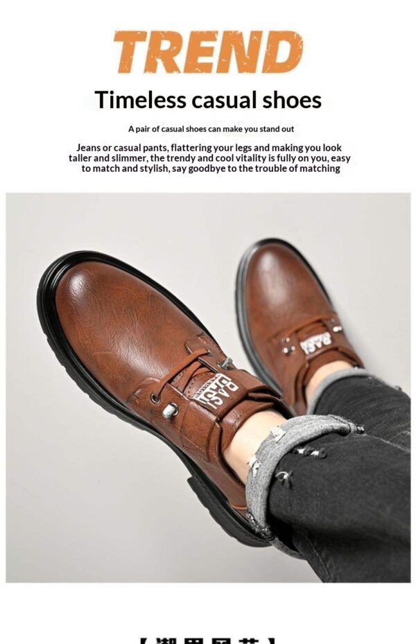 Men's British-style Workwear Trendy Breathable Casual Shoes - Image 9
