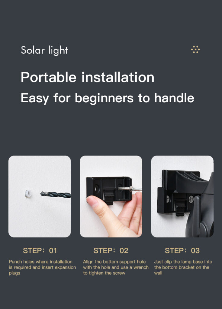 Solar Powered Outdoor Courtyard Lights Household Lighting Lights Human Sensing Lights Outdoor Waterproof Street Lights Balcony Solar Wall Lights