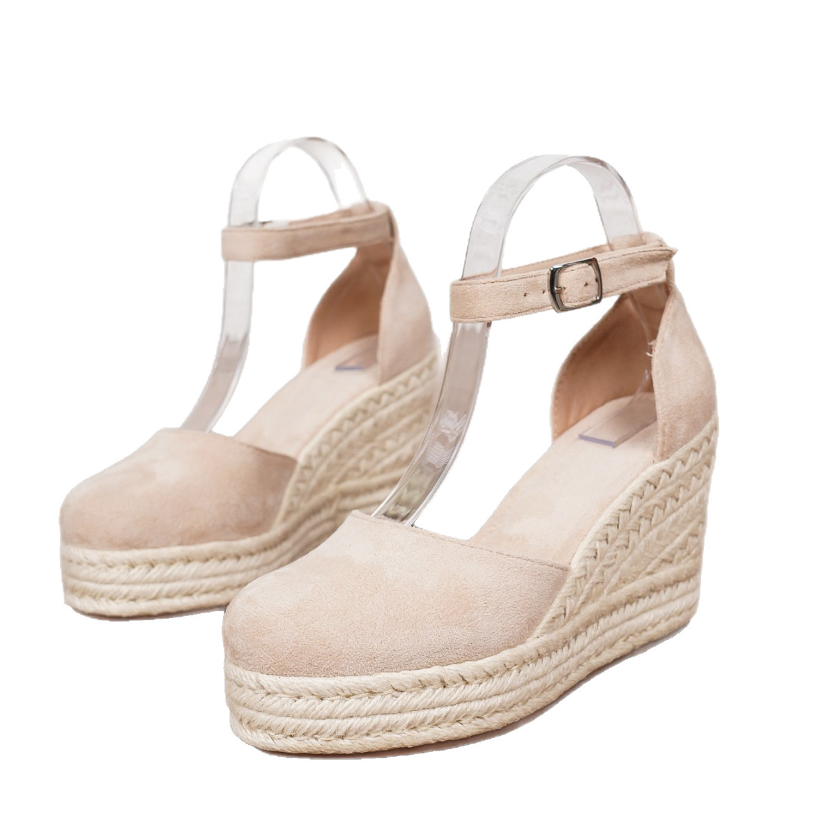 Platform Espadrille Sandals With Ankle Strap - Image 4