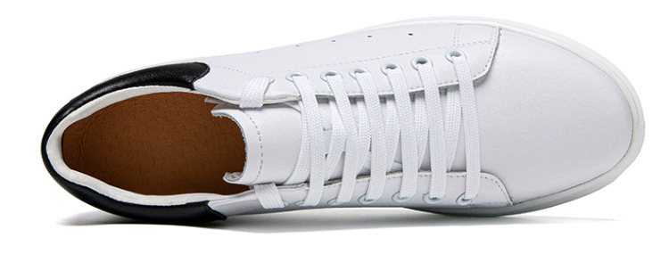 Korean-style Casual Invisible-heeled White Sneakers For Men Autumn Season