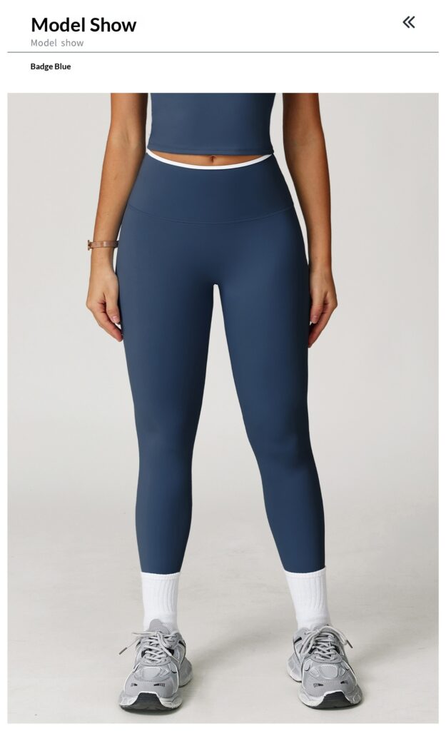 Nude-Feel Yoga Pants High-Waist Contrasting Color Quick-Dry Trousers