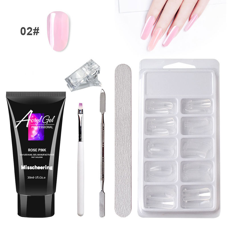 Painless Extension Gel Nail Art Without Paper Holder Quick Model Painless Crystal Gel Set - Image 21