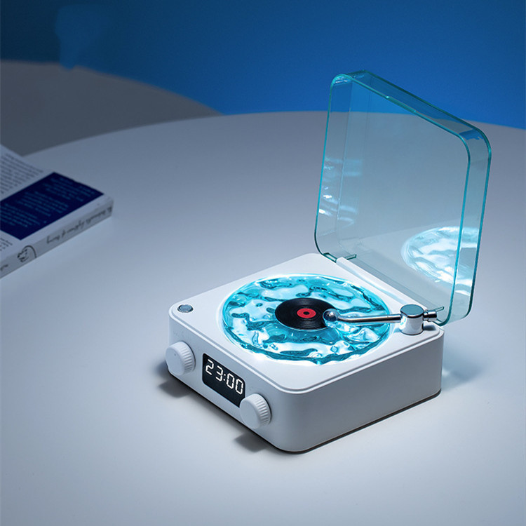 Retro Turntable Speaker Wireless Bluetooth-compatible 5.0 Vinyl Record Player Stereo Sound With White Noise RGB Projection Lamp Effect - Image 6