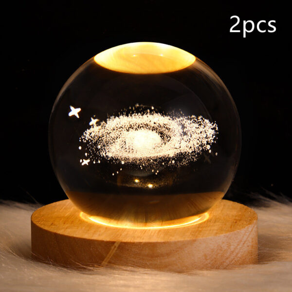 LED Night Light Galaxy Crystal Ball Table Lamp 3D Planet Moon Lamp Bedroom Home Decor For Kids Party Children Birthday Gifts - Image 61