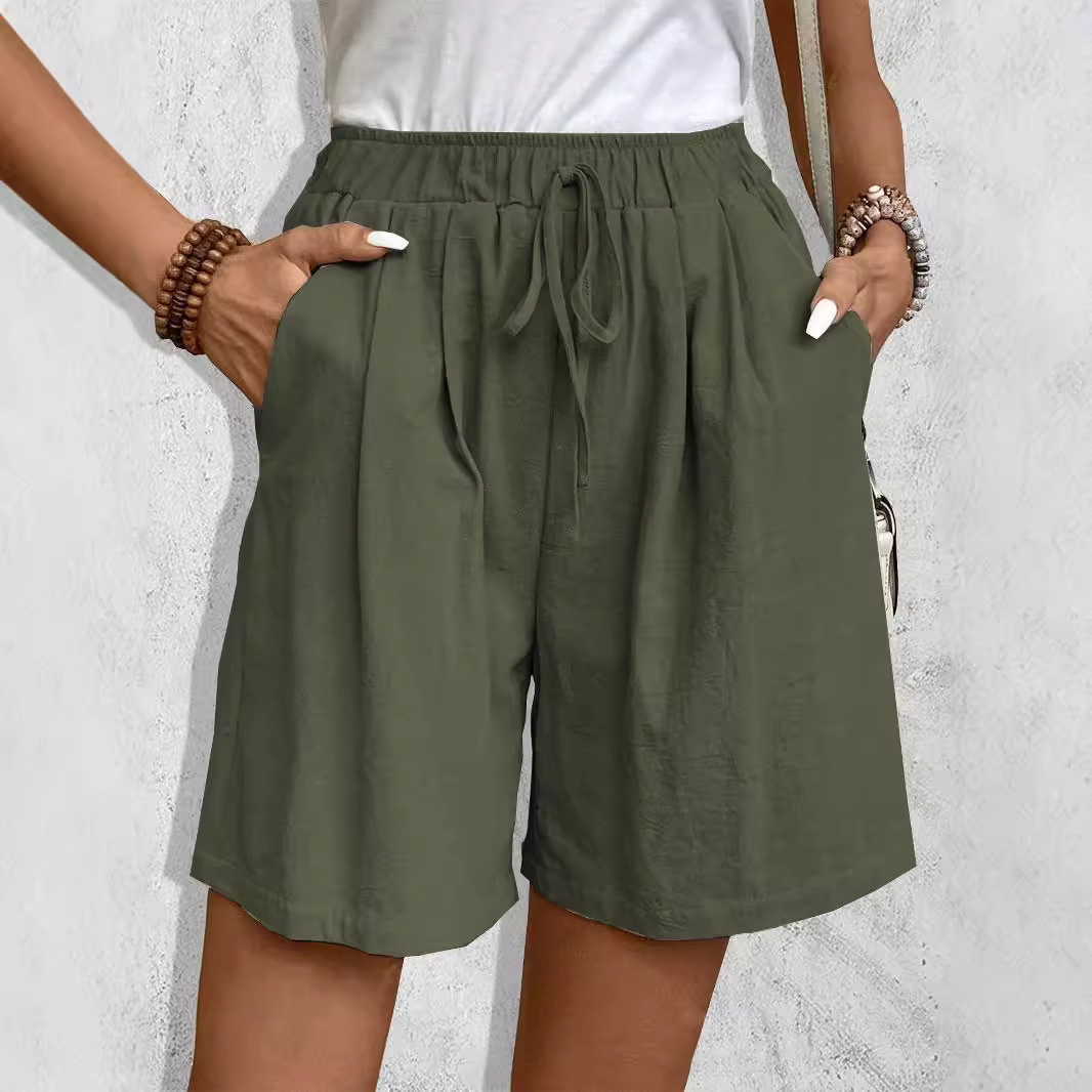 Ice Silk Wide-leg Shorts Casual And Versatile - Image 1