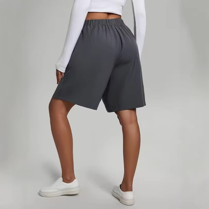 Womens Pants Womens Shorts Casual Loose Solid Color - Image 3