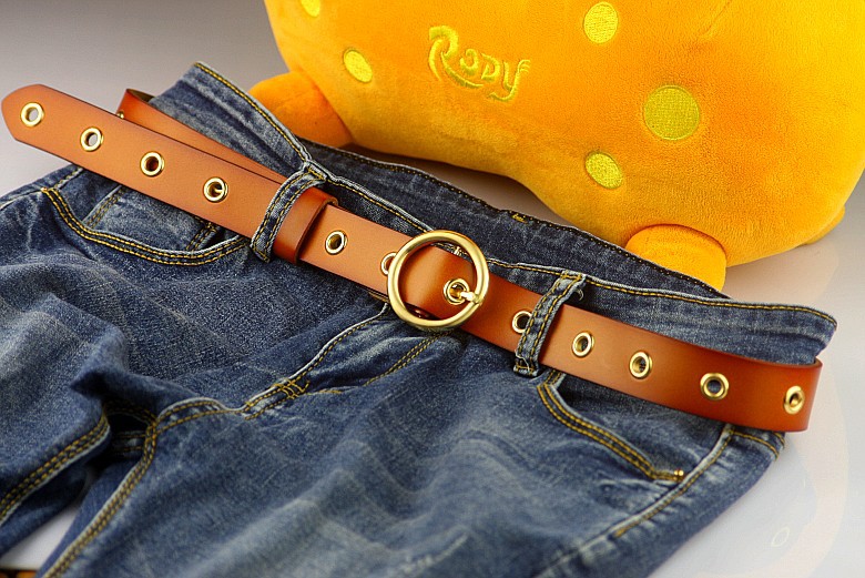 Classic Round Buckle No Hole Belt - Image 13