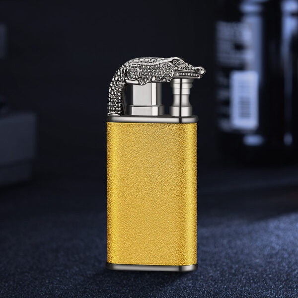Creative Blue Flame Lighter Dolphin Dragon Tiger Double Fire Metal Winproof Lighter Inflatable Lighter - Image 32