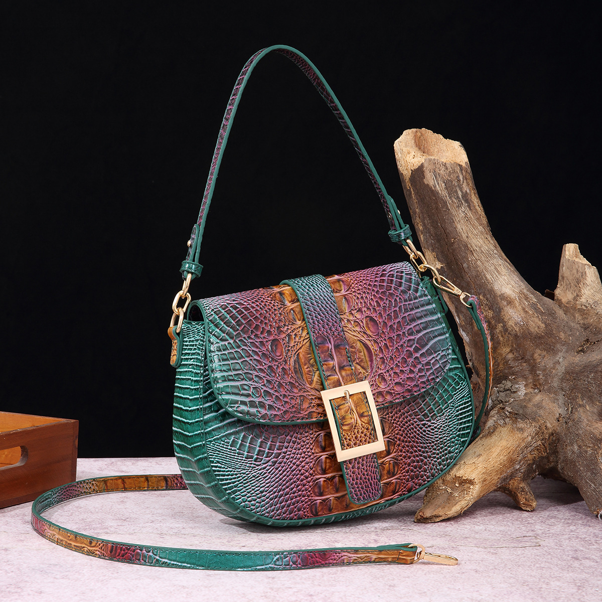 Handheld armpit crossbody baguette women's bag - Image 9