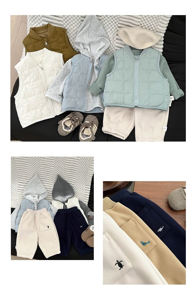 Fleece-lined Embroidered Thickened Casual Warm Pants