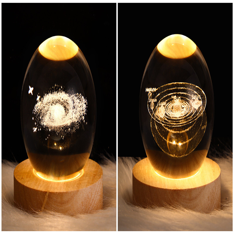 LED Night Light Galaxy Crystal Ball Table Lamp 3D Planet Moon Lamp Bedroom Home Decor For Kids Party Children Birthday Gifts - Image 62