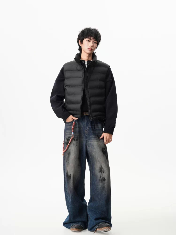 American Style Button-down Solid-color Cotton Jacket Vest - Image 2