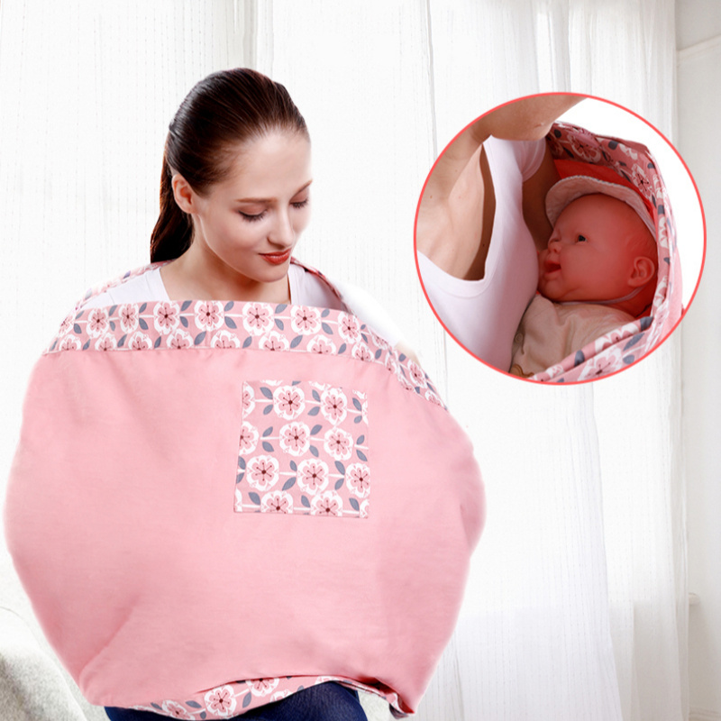 Baby Wrap Carrier Sling Adjustable Infant Comfortable Nursing Cover Soft Breathable Breastfeeding Carrier - Image 1