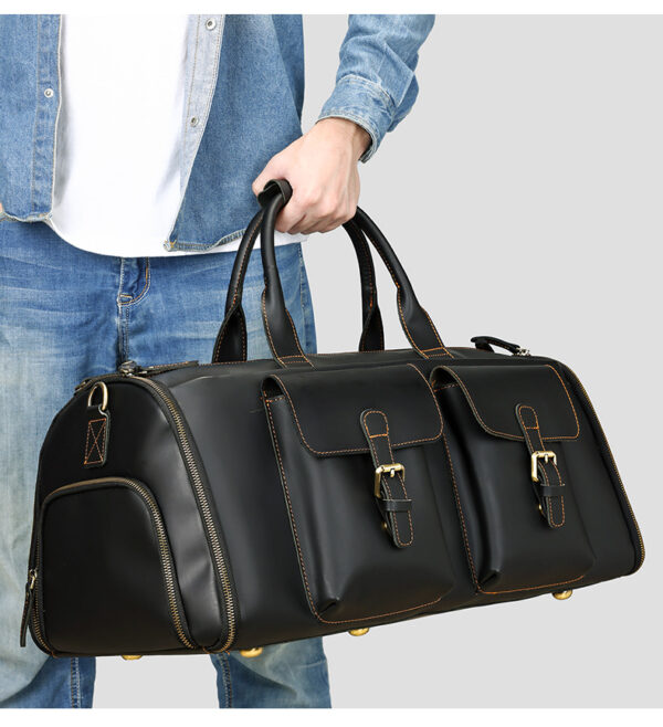 Leather Handheld Portable Travel Bag - Image 11