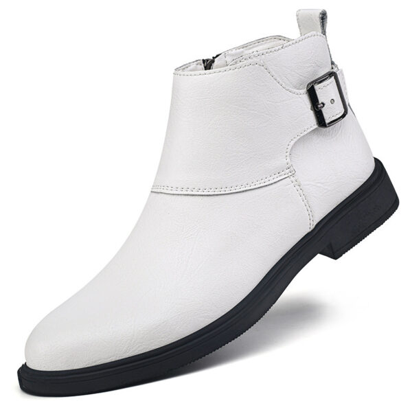 High-top British-style Leather Zip-up Ankle Boots - Image 88