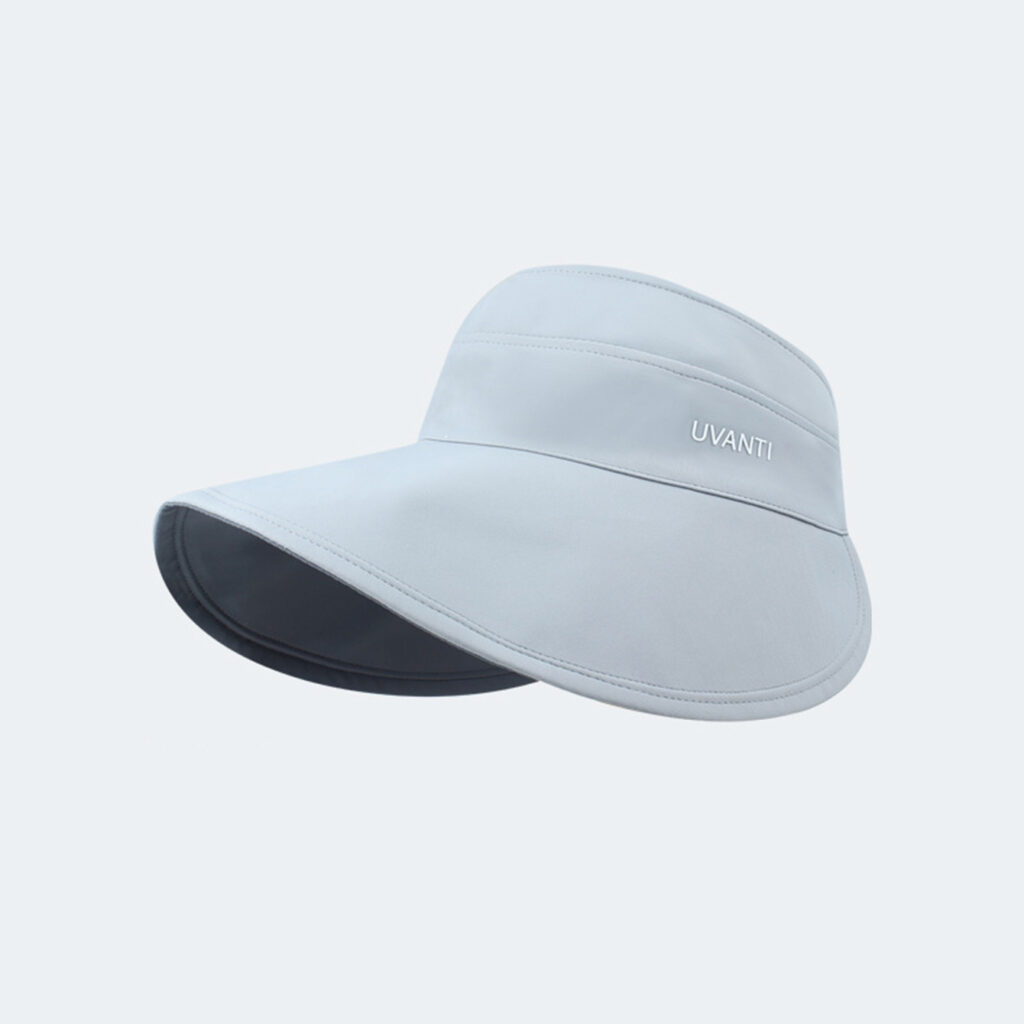 Solid-color Simple Double-sided Wide-brimmed Hat With Empty Crown, Light And Fresh Outdoor Wrap-around Style Large Brim, With Storage Function For Sun Protection.