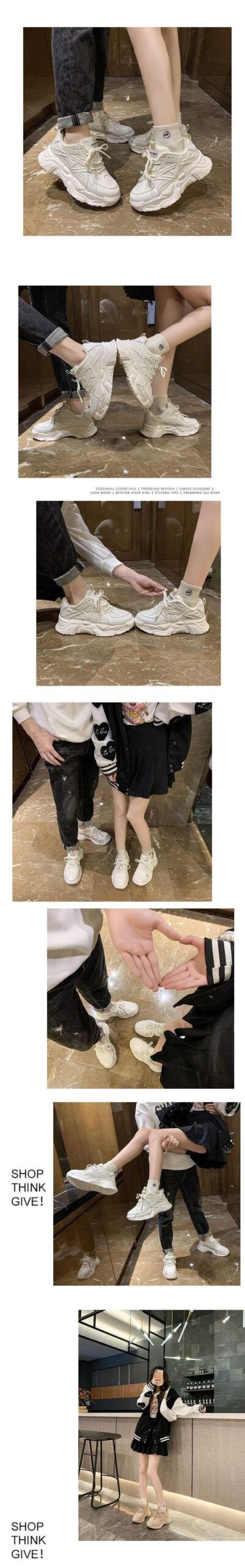 Women's Fleece-Lined Warm Non-Slip Thick-Soled Sneakers - Image 11