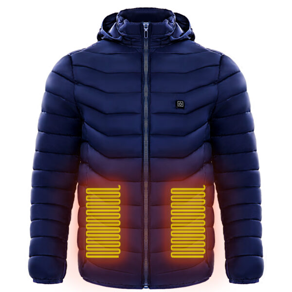 Men Heated Puffer Jacket Electric Heating Coat Insulated Hood Windbreaker 9Heat Zones - Image 24