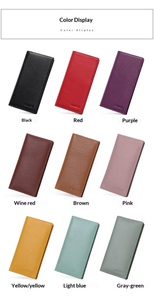 GOIACII Anti-Scanning Womens Long Wallet Ultra-Thin European And American Style Minimalist