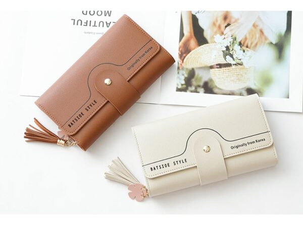 Geometric Letter Buckle Clutch Bag With Tassel And Petal Design For Young Women - Image 18