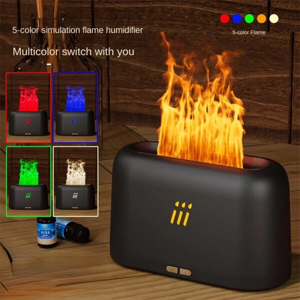 Flame Aroma Diffuser Air Humidifier Ultrasonic Cool Mist Maker Fogger Led Essential Oil Flame Lamp Difusor - Image 23
