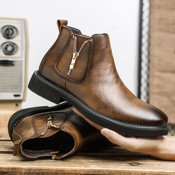 Slip-on Business High-top Casual Ankle Boots - Image 1
