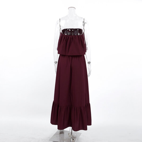 Fashionable Ruffled Strapless Dress - Image 4