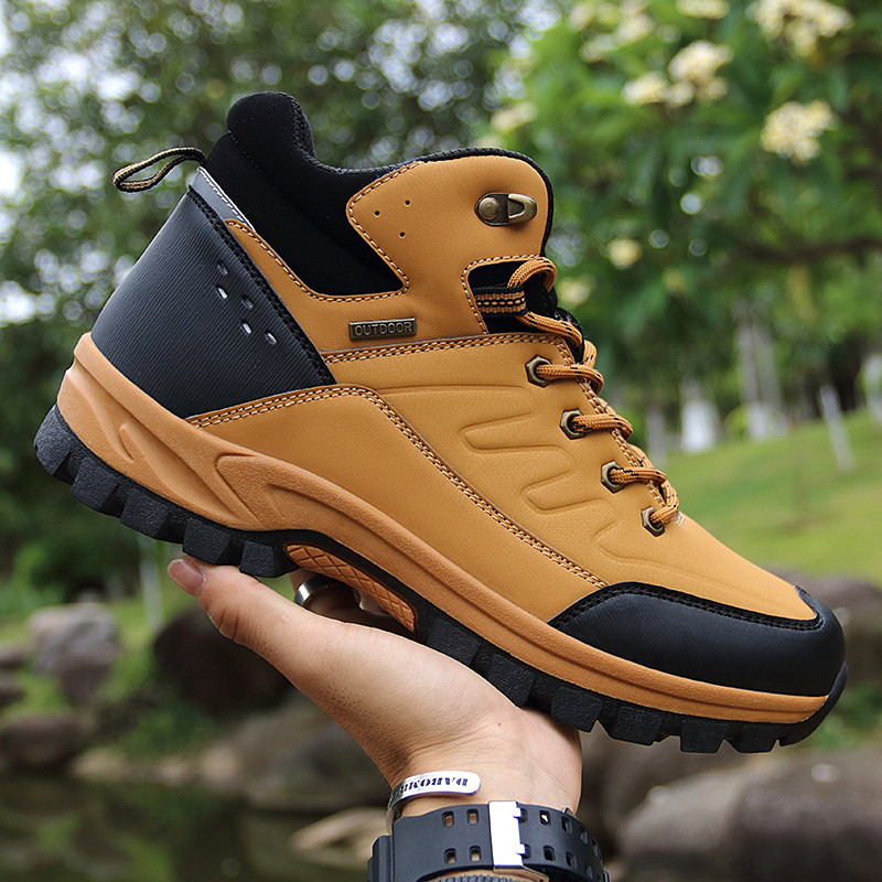 Men's Outdoor Hiking Boots High-top Single-layer Shoes