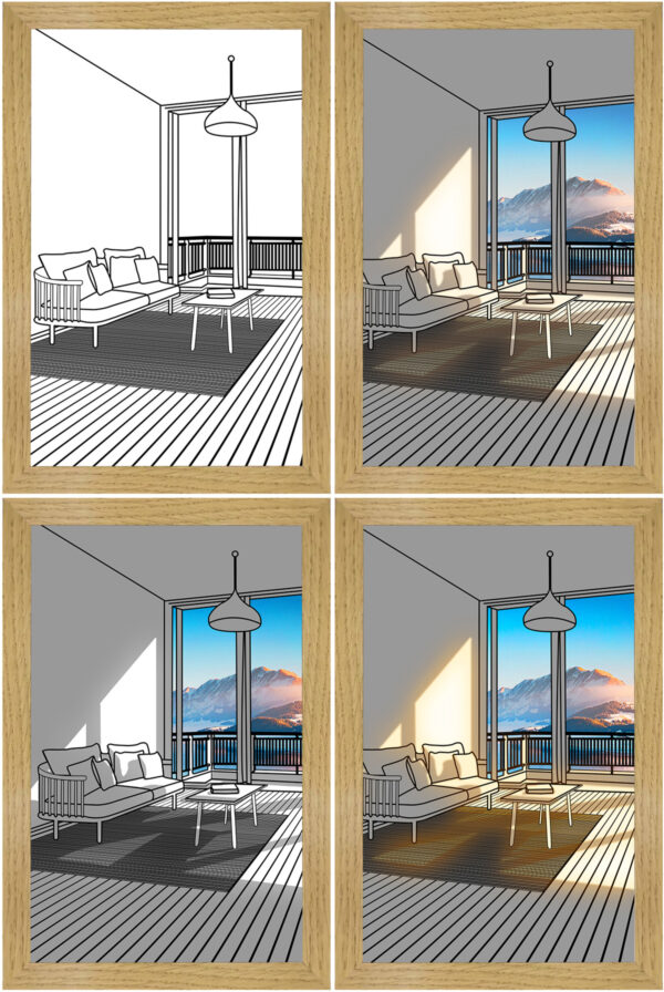 Illuminated Picture LED Decorative Light Painting Bedside Picture Style Creative Modern Simulate Sunshine Drawing Night Light Gift - Image 27