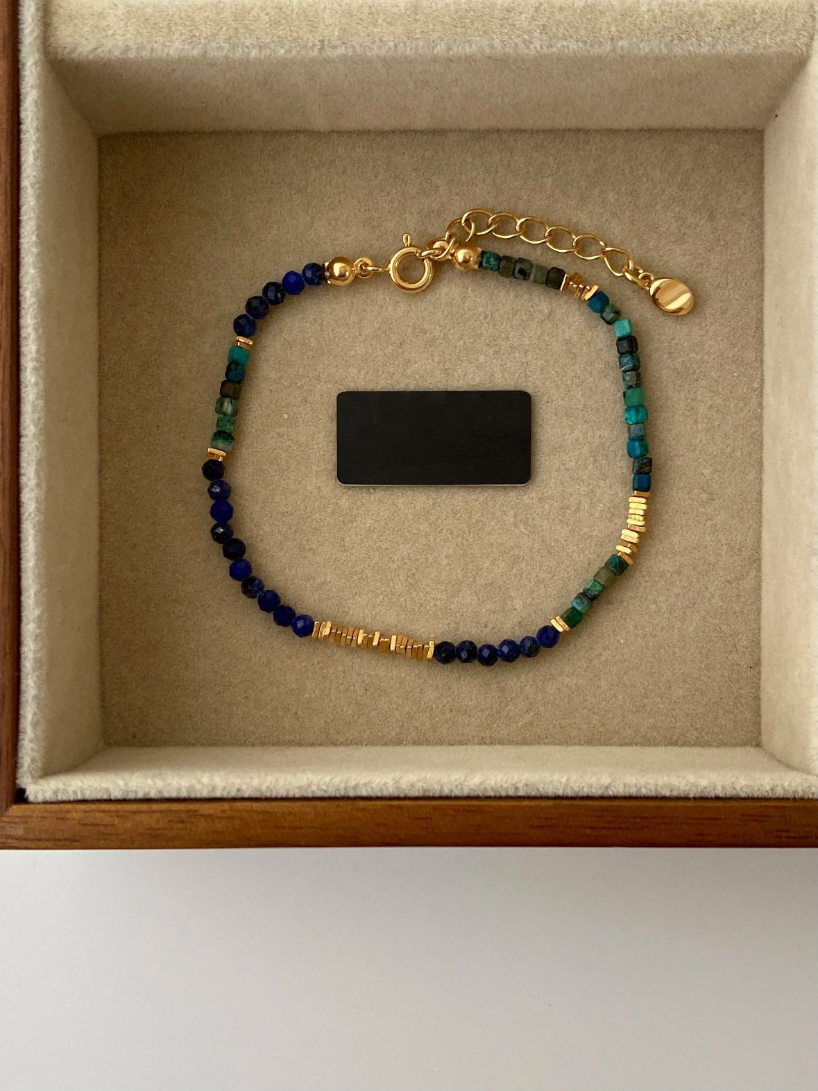 Tiger Eye Stone Blue Pattern Natural Freshwater Pearl Bracelet - Image 4