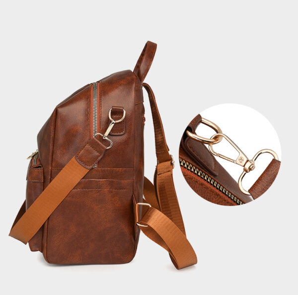 Korean-style Soft PU Large-Capacity Versatile SpringSummer New Arrival Womens Travel Backpack - Image 12