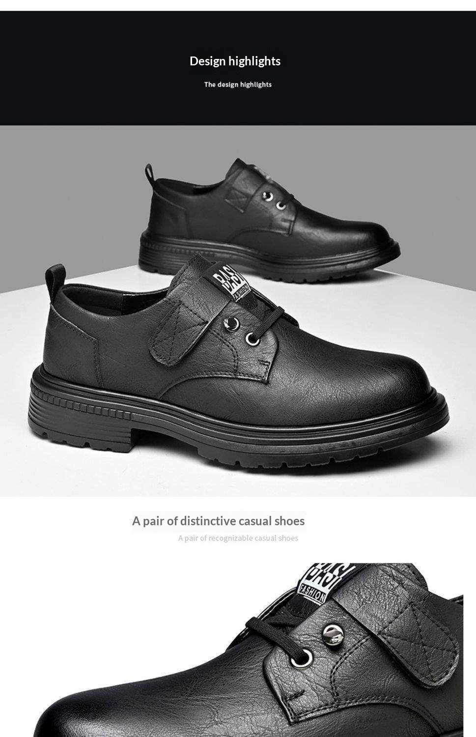 Men's British-style Workwear Trendy Breathable Casual Shoes - Image 11