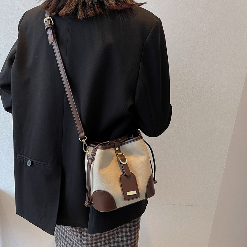 New Trendy Bucket PU Leather Handbag For Women Luxury Messenger Shoulder Bag Hot Sale - Image 3