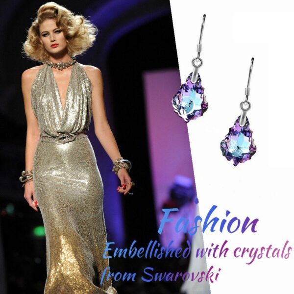 Women's S925 Silver Needle Colorful Crystal Earrings - Image 4
