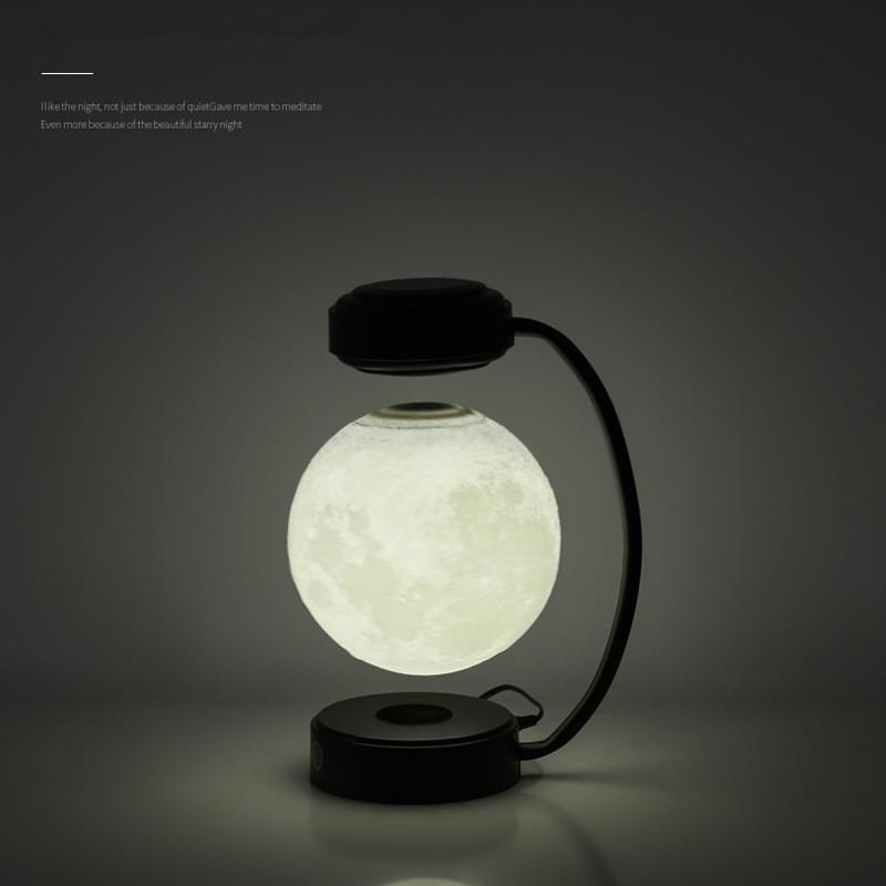 3D LED Moon Night Light Wireless Magnetic Levitating Rotating Floating Ball Lamp For School Office Bookshop Home Decoration - Image 1